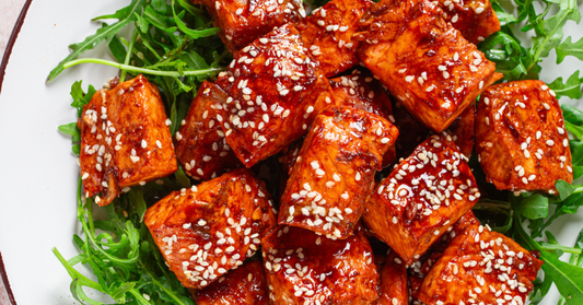 Air Fryer Teriyaki Salmon Bites