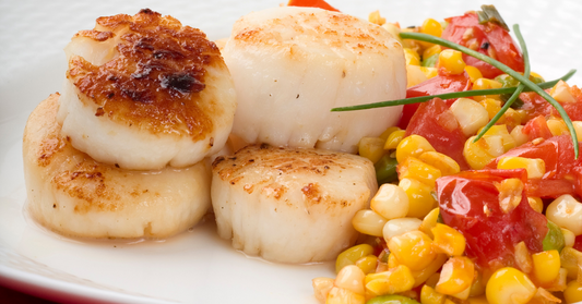 Savor Summer: Grilled Scallops with Zesty Corn and Avocado Delight!