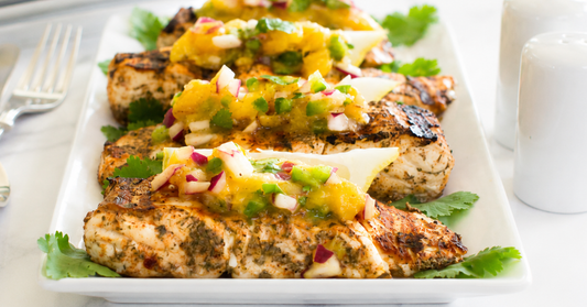 Grilled Halibut with Fresh Mango Salsa