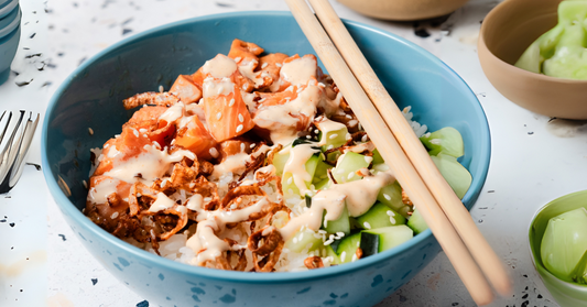Umami Bliss: Savor the Healthy Salmon Miso Rice Bowl!